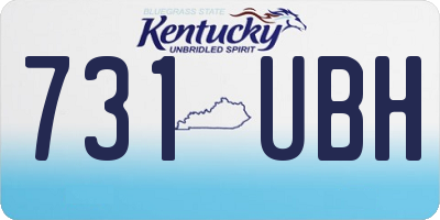 KY license plate 731UBH