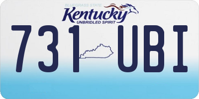 KY license plate 731UBI