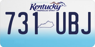 KY license plate 731UBJ