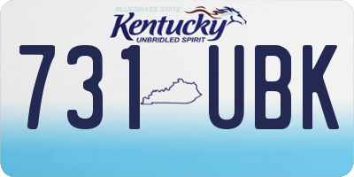 KY license plate 731UBK