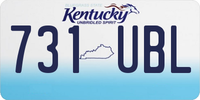 KY license plate 731UBL