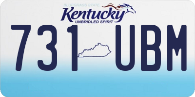 KY license plate 731UBM