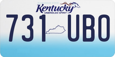 KY license plate 731UBO