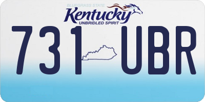 KY license plate 731UBR