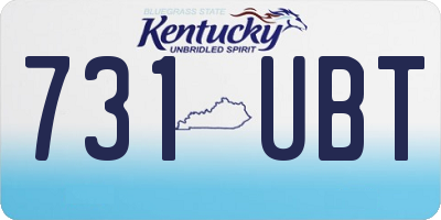KY license plate 731UBT