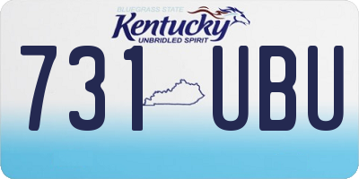 KY license plate 731UBU