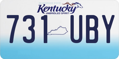 KY license plate 731UBY