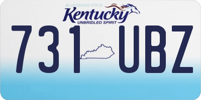 KY license plate 731UBZ