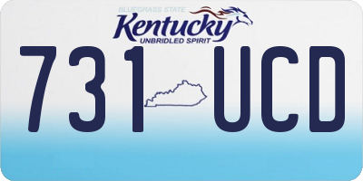 KY license plate 731UCD