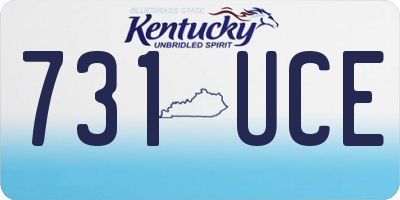 KY license plate 731UCE
