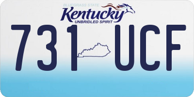 KY license plate 731UCF