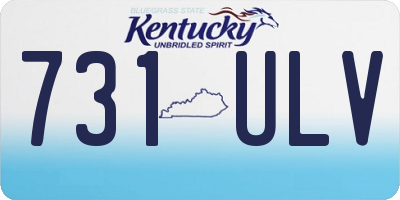 KY license plate 731ULV