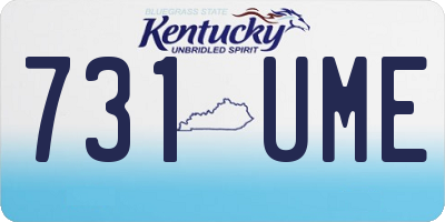 KY license plate 731UME