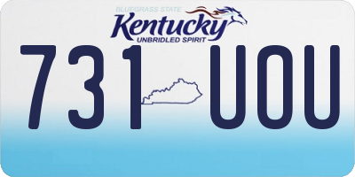 KY license plate 731UOU