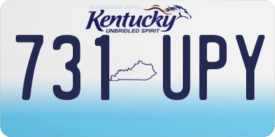 KY license plate 731UPY
