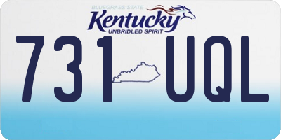KY license plate 731UQL