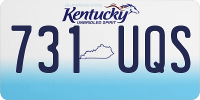 KY license plate 731UQS