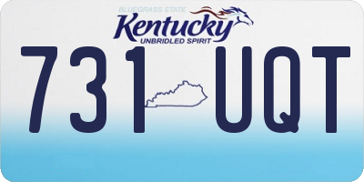 KY license plate 731UQT
