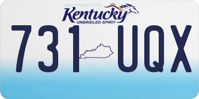 KY license plate 731UQX