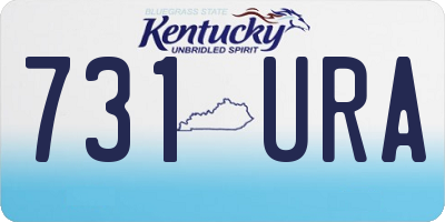 KY license plate 731URA
