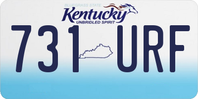 KY license plate 731URF