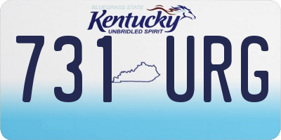 KY license plate 731URG