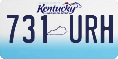 KY license plate 731URH