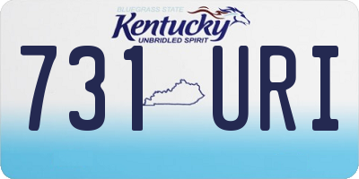 KY license plate 731URI