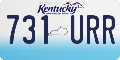 KY license plate 731URR