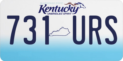 KY license plate 731URS