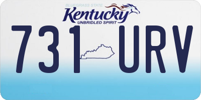 KY license plate 731URV