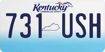 KY license plate 731USH