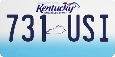 KY license plate 731USI