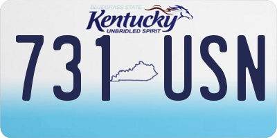 KY license plate 731USN