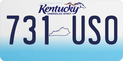 KY license plate 731USO