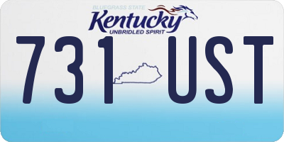 KY license plate 731UST