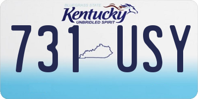 KY license plate 731USY