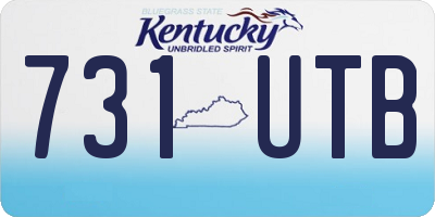 KY license plate 731UTB