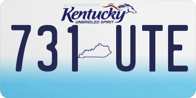 KY license plate 731UTE