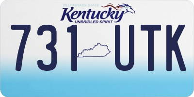 KY license plate 731UTK