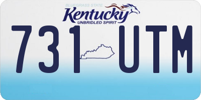 KY license plate 731UTM