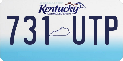 KY license plate 731UTP