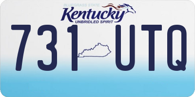 KY license plate 731UTQ