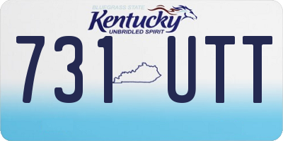 KY license plate 731UTT