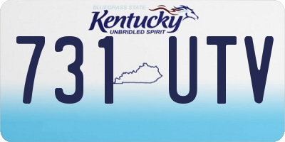 KY license plate 731UTV
