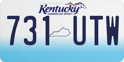 KY license plate 731UTW