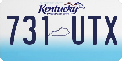 KY license plate 731UTX