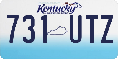 KY license plate 731UTZ