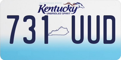 KY license plate 731UUD