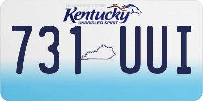 KY license plate 731UUI